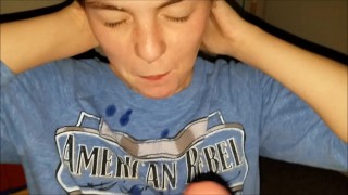 barely legal gf rides big cock and takes MASSIVE facial