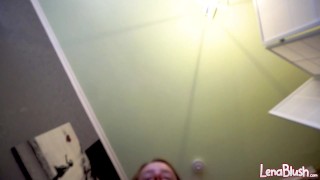 OMG! HUGE CUCUMBER destroys Teen Pussy!